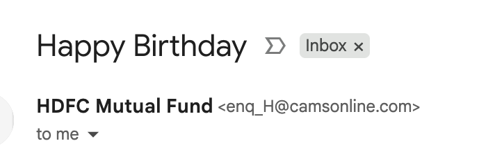 Thankyou <a href="/hdfcmf/">HDFC Mutual Fund</a> 🫶