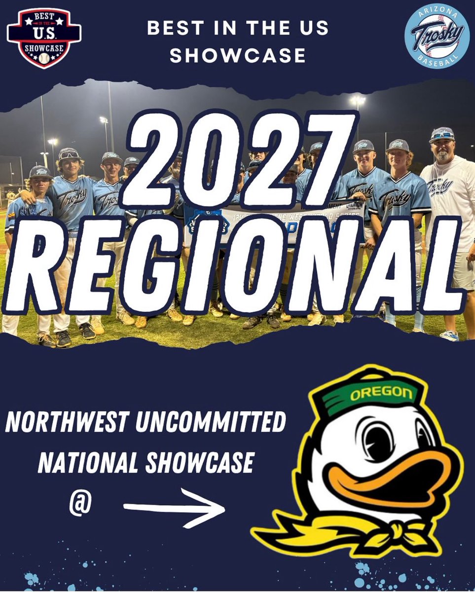 Cameron Foegal (@cameronfoegal) on Twitter photo Headed to Eugene to take care of business!
<a href="/BUSShowcase/">Best in the US Showcases</a> <a href="/Trosky_Arizona/">Trosky Arizona Baseball</a> <a href="/TroskyTeams/">Trosky Baseball Teams</a> Headed to Eugene to take care of business!
<a href="/BUSShowcase/">Best in the US Showcases</a> <a href="/Trosky_Arizona/">Trosky Arizona Baseball</a> <a href="/TroskyTeams/">Trosky Baseball Teams</a>