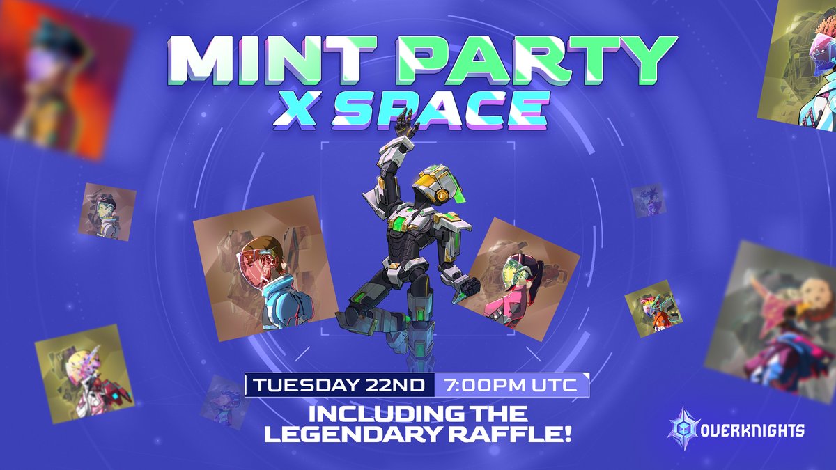 OverKnightsGame's tweet image. 🚨 MINT PARTY INCOMING 🚨
Tomorrow. 7PM UTC. Live on X Spaces. 👾
Participants:
🎤 Hosted by @ice_nfts
🎙️ Joined by CEO & Game Director - @luyzdeleon
🤝 Special guests!
Topics:
✅LEGENDARY RAFFLE for the very last Legendary Whitelist
✅Economy Overview
✅Roadmap…