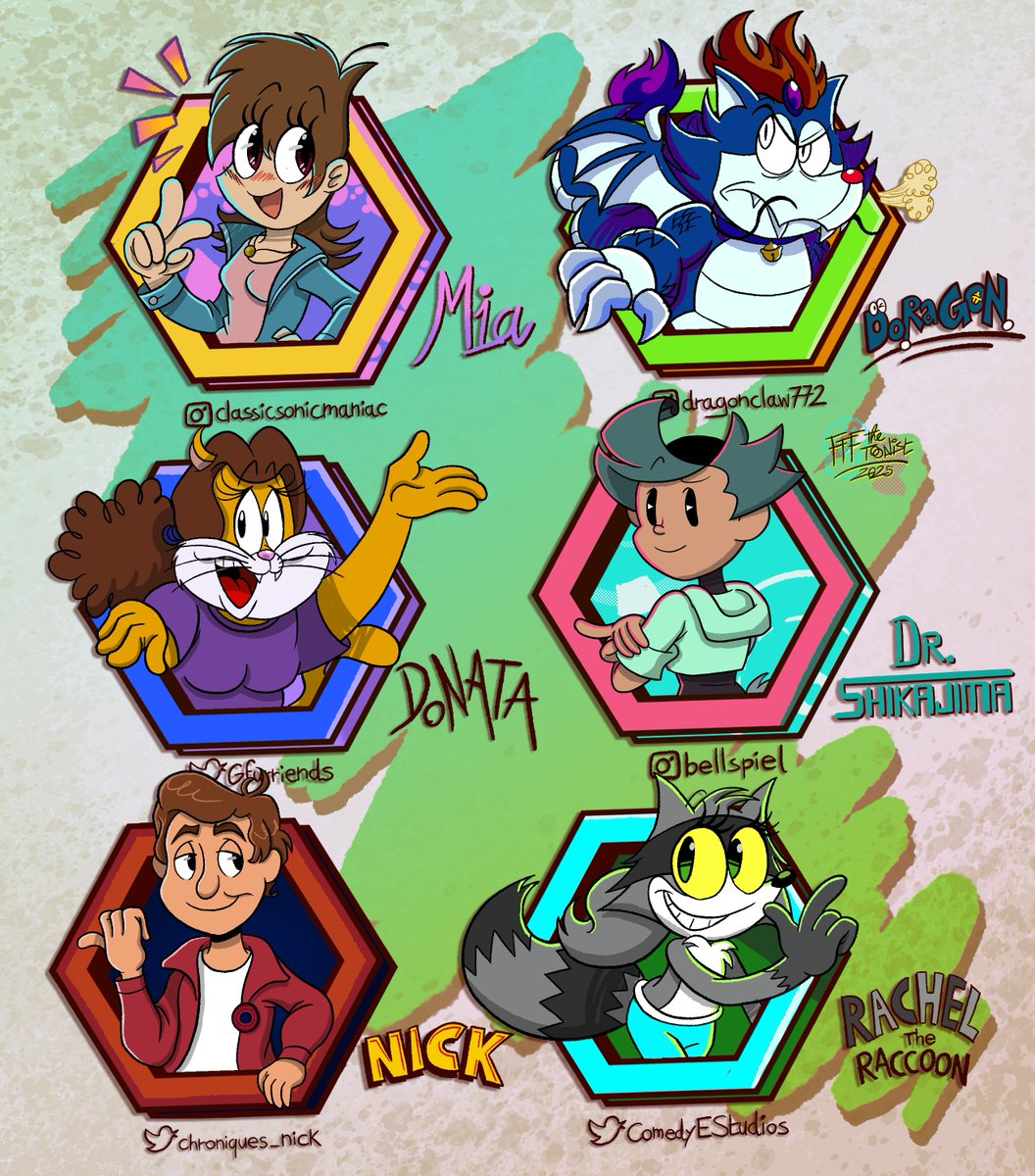 FTFTheToonist's tweet image. {ALL-NEW ART} Hey, I'm RETURN on Twitter! The "Random Friends/Artists" series rebegins to feature the 21th set that I selected.
The list of Twitter pals: @DragonXKaiju @Gfurriends @spi3lzeug @chroniques_nick @comedyestudios
#Friends #OCs #Doodles #Art #Instagram #Fanart
