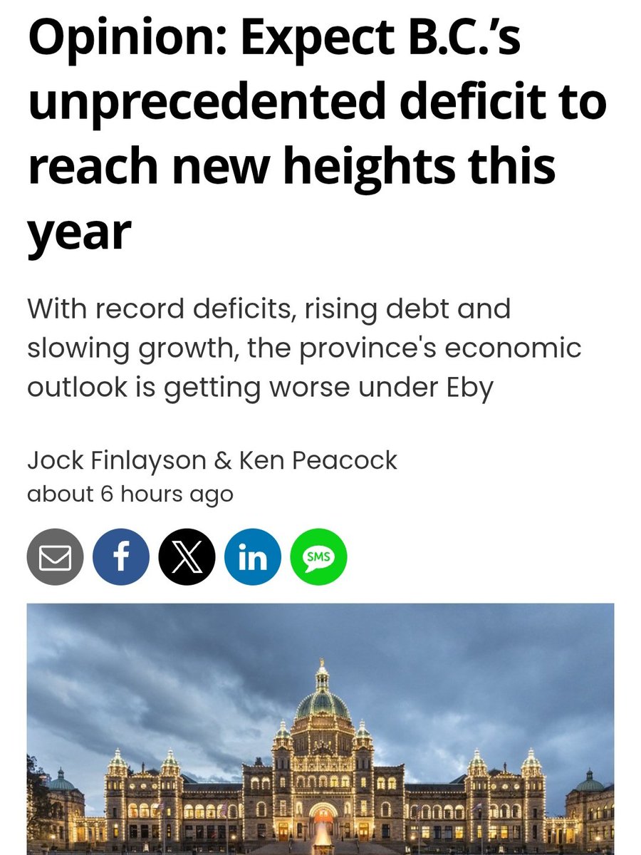 elenoresturko's tweet image. "In just a few years, British Columbia has gone from being one of the most fiscally sound provinces, with a low debt load and a stellar credit rating, to being in perhaps the weakest financial position of all major Canadian jurisdictions."
This incomptent NDP government is…