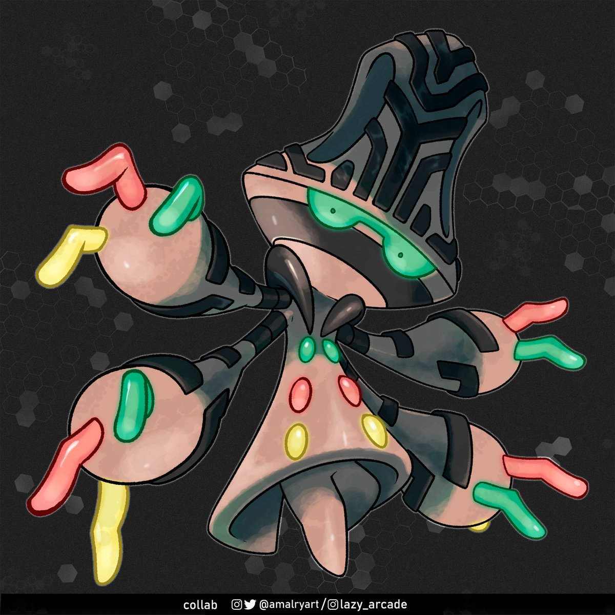 MEGA BEHEEYEM is coming from space to bring news at #PokemonPresents 

The few recovered recordings of this Pokémon are corrupted by strange radio frequencies 👽🛸

project with my friend @/lazy_arcade(Ig)   
#Pokemon #PokemonLegendsZA