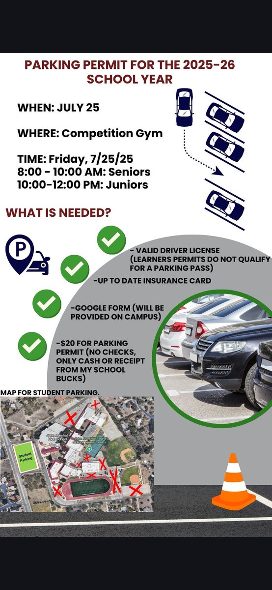 Juniors and Seniors - Read below for important campus parking information.
