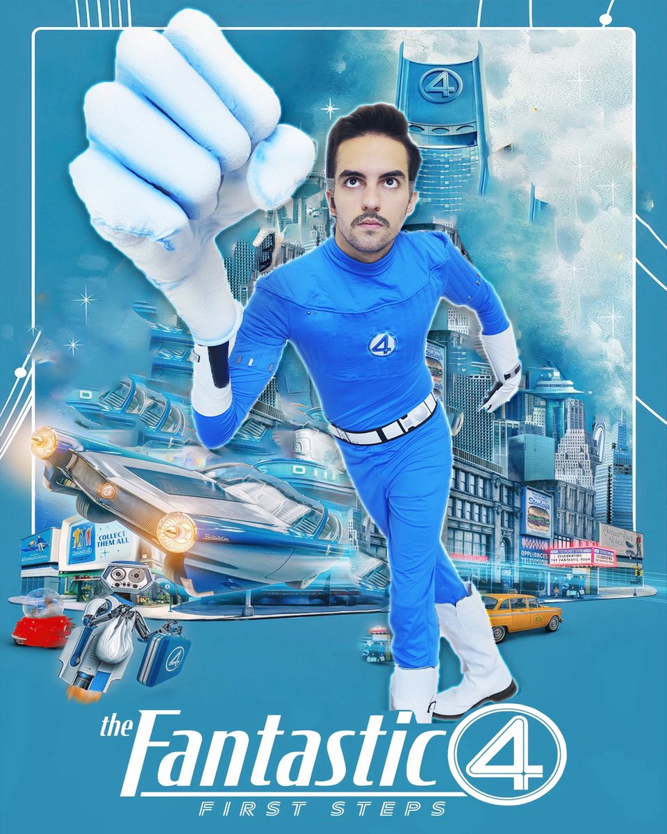 bielmussolin's tweet photo. @4FantasticoBRA Eeuuu!!! Leva o cosplayer do Reed pra ver seu filme 💙🩵💙🩵 https://t.co/yV8fcuQZWx