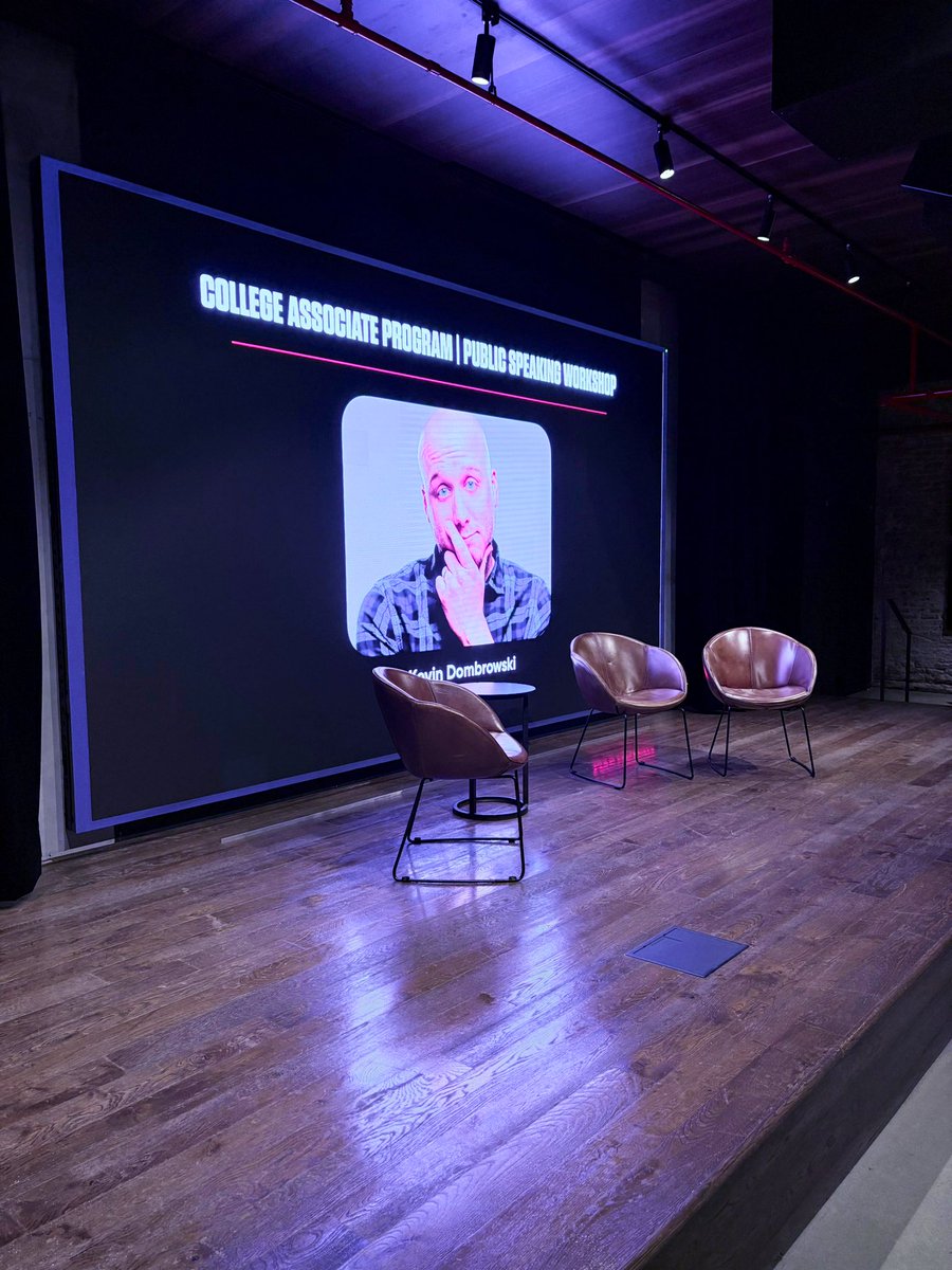KevinDombrowski's tweet image. Got booked to speak at a corporate workshop today to help teach young interns presumably what not to end up like. Not bad for a kid that barely went to college. Great time at Live Nation, thanks for having me!