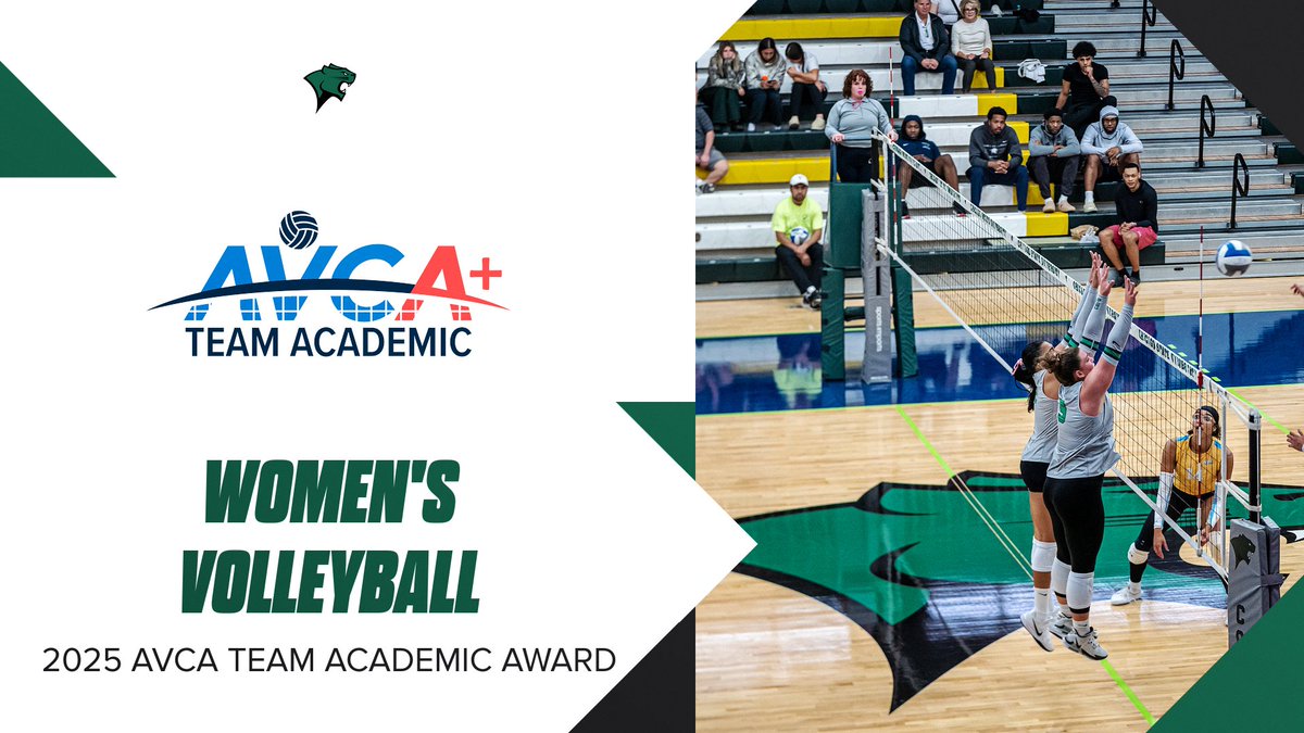 ChiStateCougars's tweet image. Congratulations to our Women's Volleyball team on earning the 2025 AVCA Team Academic Award! Excellence in the classroom and on the court - that's the Chicago State way.