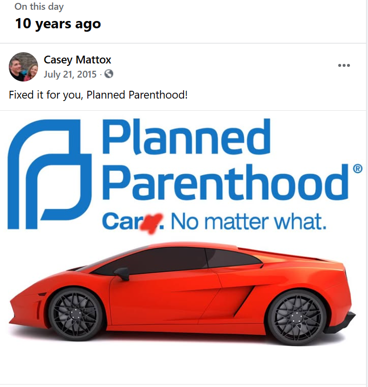 CaseyMattox_'s tweet image. On Friday Planned Parenthood was in court in Boston trying to convert a ridiculous TRO into a ridiculous PI to keep its taxpayer $.
10 years ago today I had my first moment of semi-virality after a PP exec haggled over baby body part prices because she wanted a Lamborghini.…