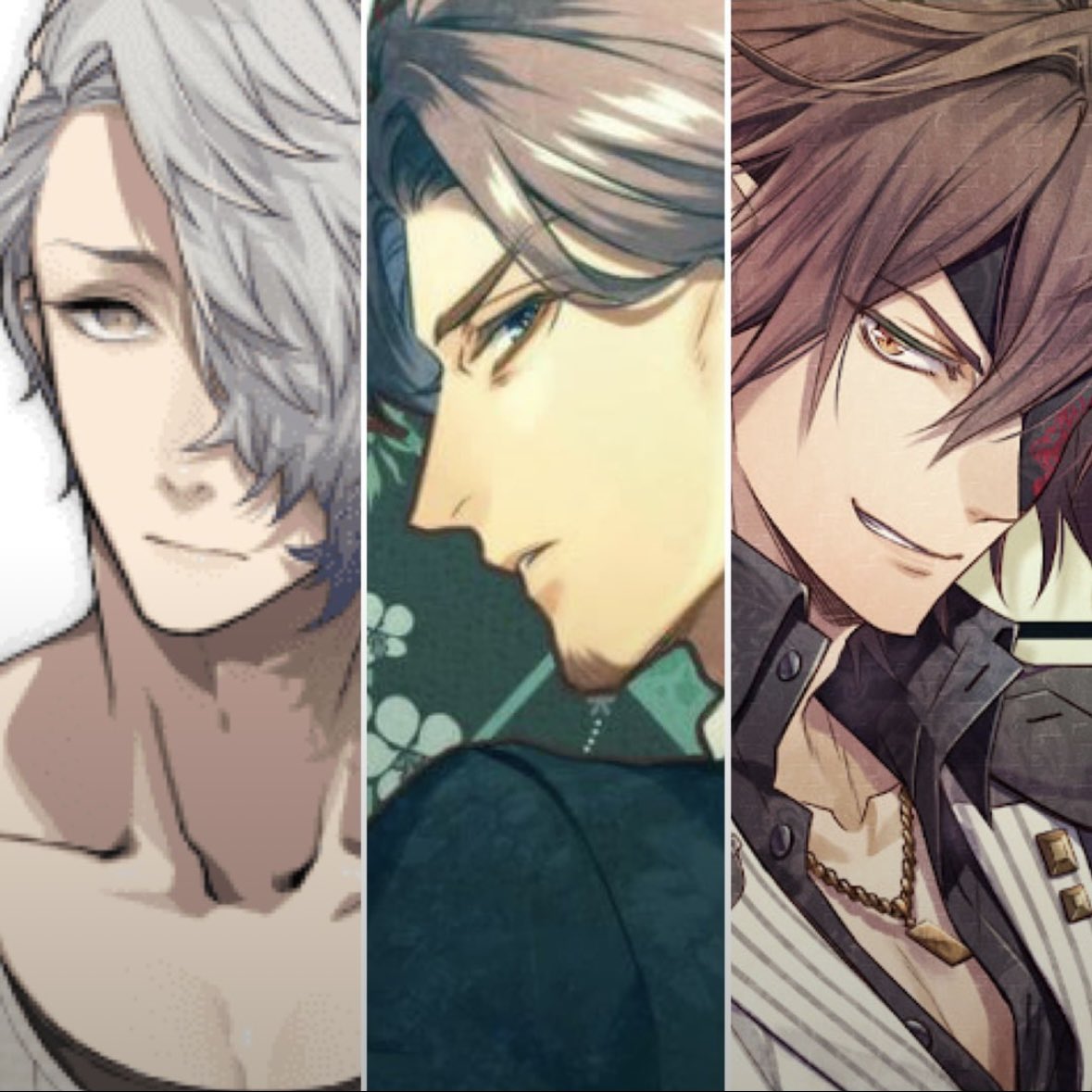 jitterrue's tweet image. Bone, Bride, or Banish? Sharp Shooters: Shu, Rindo, and Gil
Shu Lyn O’Keefe (#Bustafellows), Rindo (#CaféEnchanté), and Gilbert Redford (#Piofiore) are tall, armed, and smoldering.
If you must pit them in an #Otome Love Battle, who do you Bone, Bride, and Banish?
#OtomeTwt