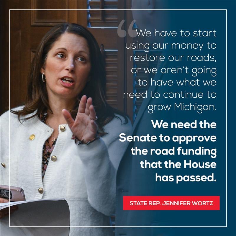 MI_Republicans's tweet image. There’s no reason to raise taxes.
The people of Michigan have paid for dependable, quality roads.
It's time to deliver them.