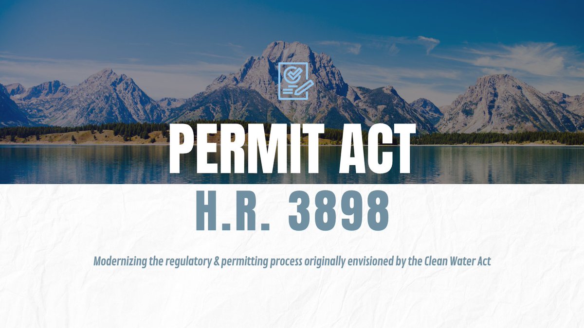 RulesReps's tweet image. H.R. 3898 strives to find balance within the regulatory and permitting process originally envisioned by the Clean Water Act.
It delivers commonsense reforms to support energy producers, the agriculture sector, builders, and utilities.
It also includes necessary safeguards to…