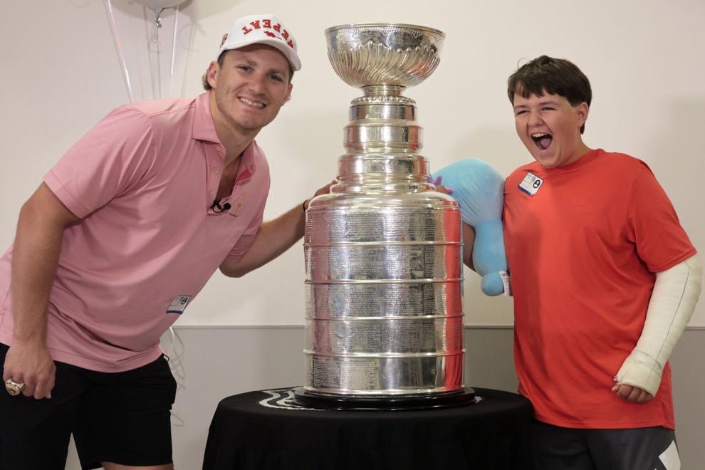 MDeFranks's tweet image. From @LaurieSkrivan, photos from Matthew Tkachuk’s day in St. Louis with the Stanley Cup. Full gallery is here: stltoday.com/news/multimedi…