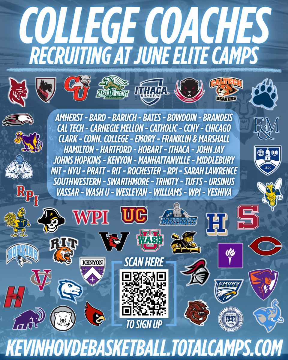 CoachElkin's tweet image. AAU season is officially over, but many players are still looking to be recruited … 🤔
Real exposure happens here at Columbia Elite Camp 🦁🗽
Play in front of our staff + numerous high academic college coaches from across the country
REGISTER HERE ⤵️
Kevinhovdebasketball.totalcamps.com