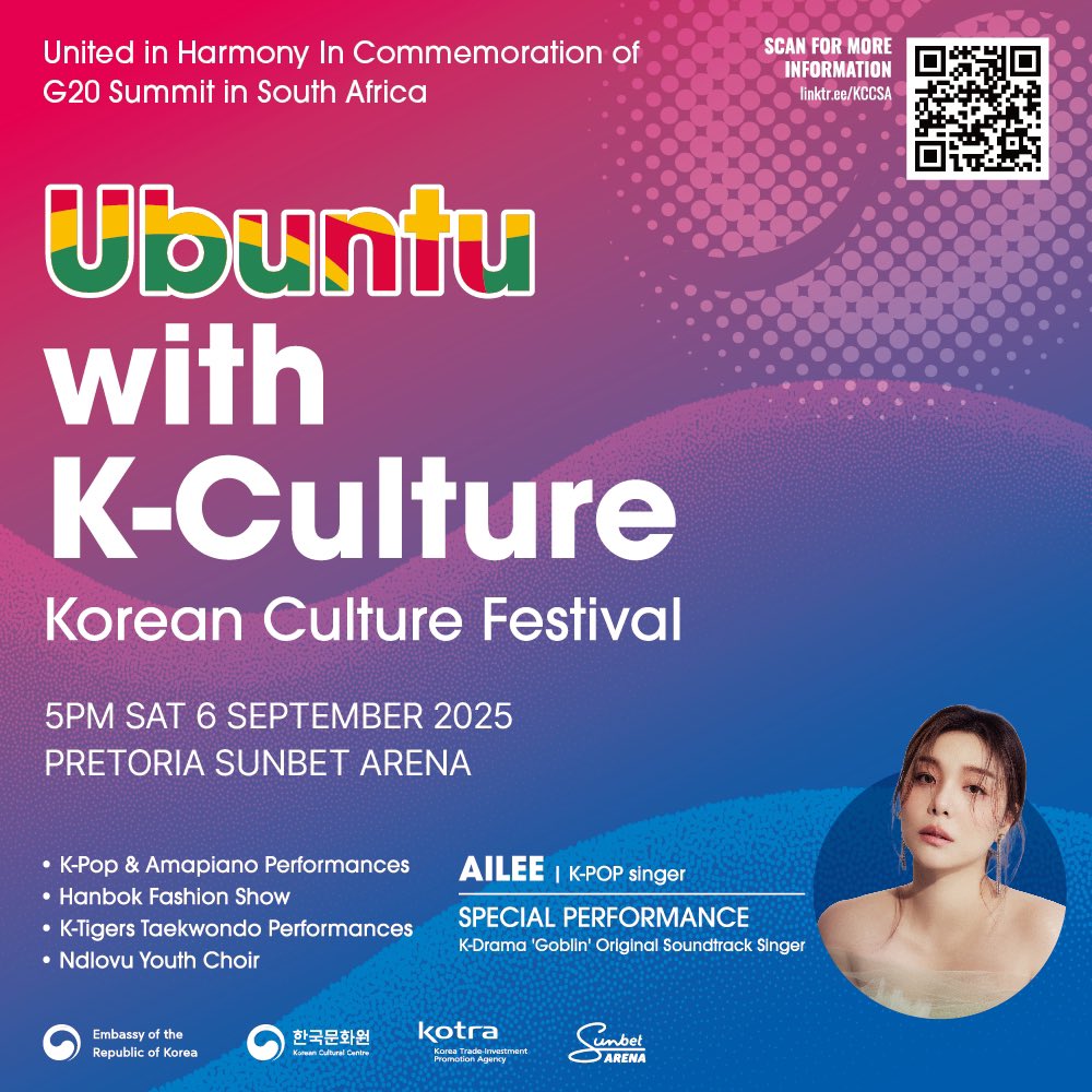 reign199's tweet image. South Africa, are you ready? 🔥 THE AILEE is coming to Pretoria on September 6! Trust me, your ears are in for a TREAT! Get ready for an unforgettable night packed with powerhouse vocals and crazy energy. This is the show you’ve been waiting for! 💜 #Ailee #kpopinsouthafrica