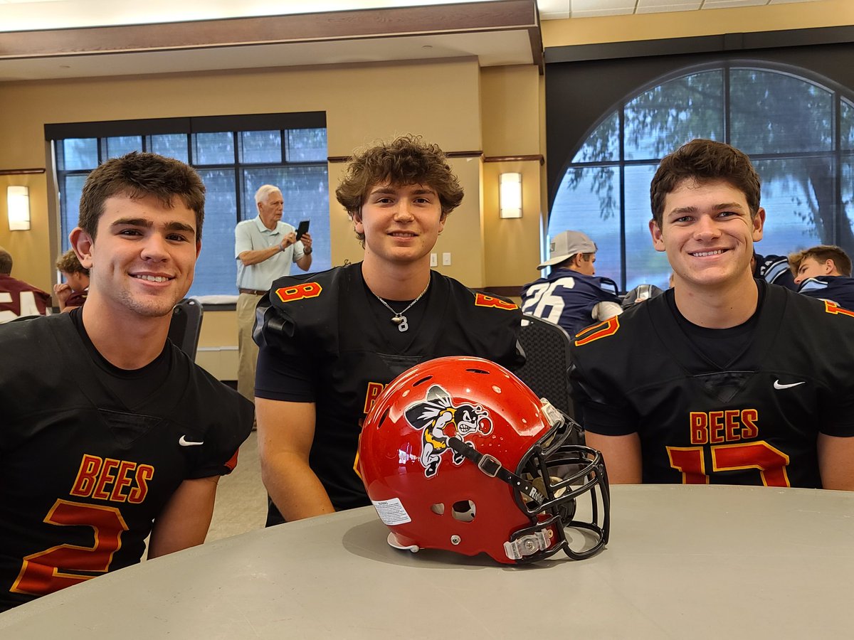 Today's Suburban League Football Kick-Off Luncheon is the official beginning of the 2025 Fall Athletic Season!  Thanks to Carson, Cameron and Nate for representing THE HIVE!!  BEE SO VERY PROUD!!