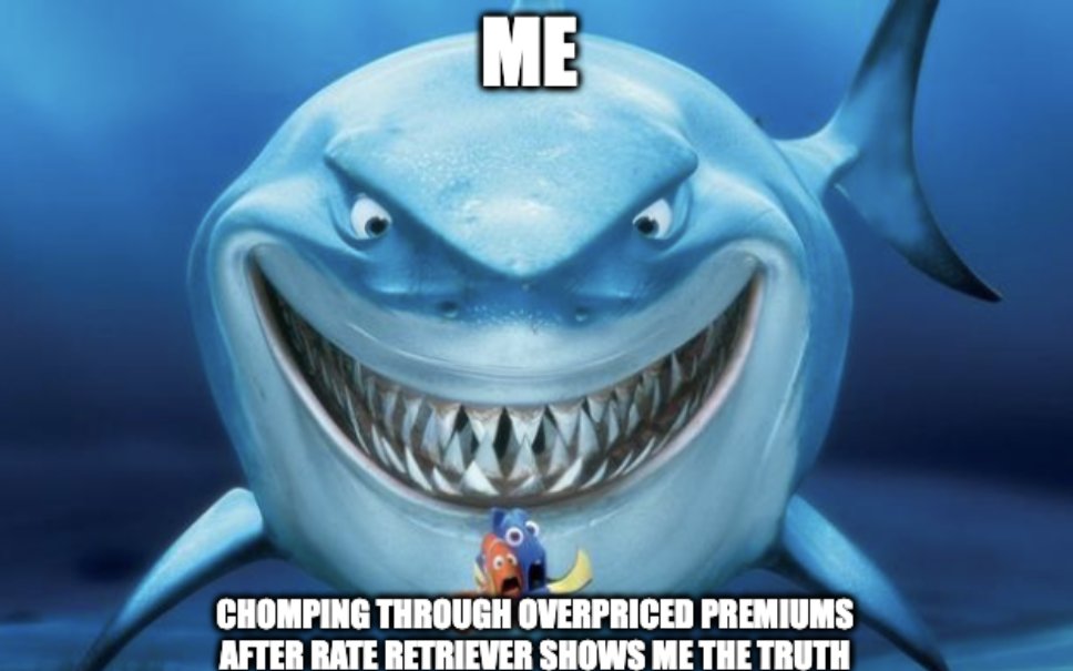 RateRetriever's tweet image. Shark Week is here 🦈
Don’t let overpriced insurance take a bite out of your wallet.
Compare 200+ rates with zero spam at RateRetriever.com
#SharkWeek2025 #SharkTok #MondayMood #SharkAttack #DiscoveryChannel #MondayMotivation