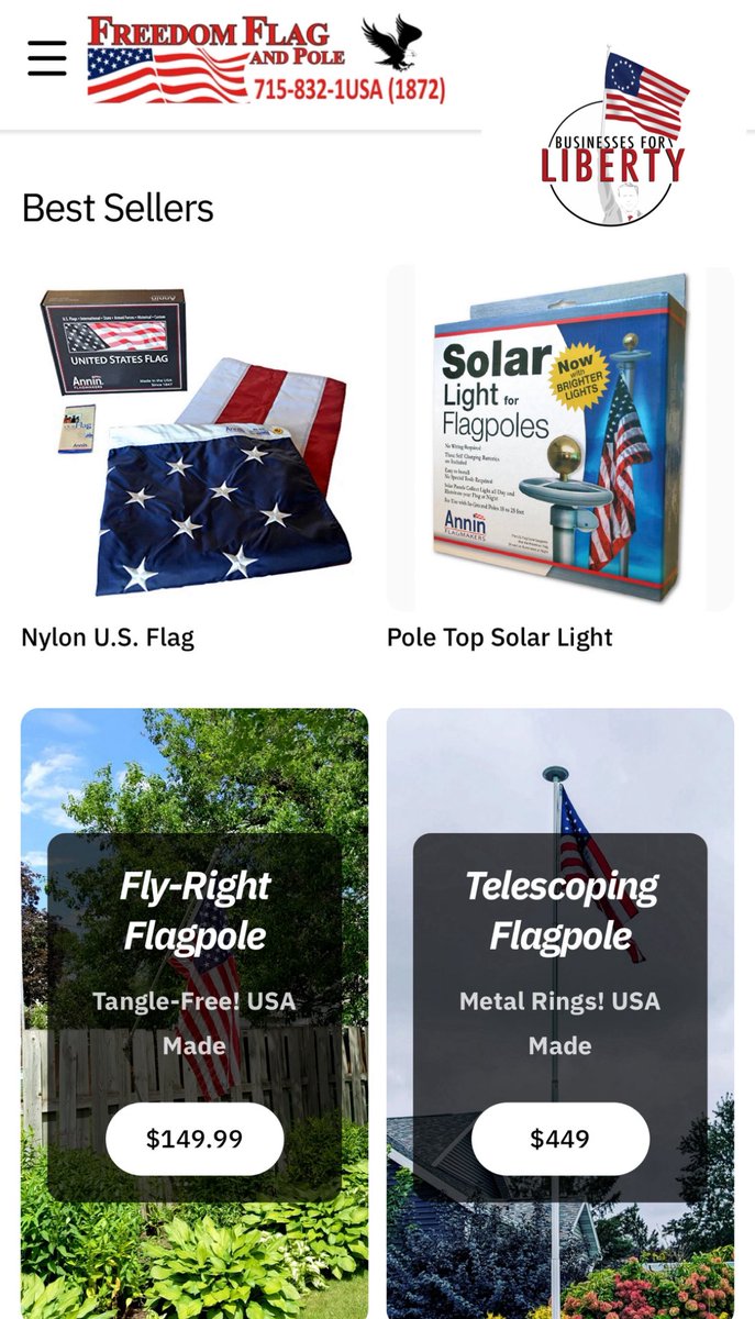 BForLiberty's tweet image. 🇺🇸 Wave the flag of freedom with Pride! 

Join Nate Kent &amp;amp; Freedom Flag &amp;amp; Pole in Eau Claire, WI. American-made flags &amp;amp; flagpoles for patriots! 🦅 

📞 (715) 832-1872 
📧 nate@gofreedomflag.com

Follow @gofreedomflag. #FreedomFlagAndPole #PatriotPride #BusinessesForLiberty🇺🇸