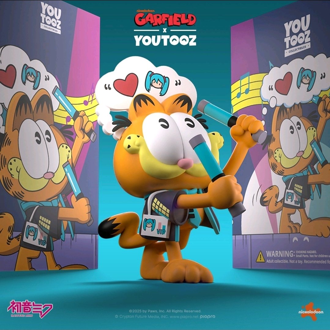 GarfieldEATSinc's tweet image. Garfield #Miku style by #youtooz!!!
Now that's an entergaging Premiere Drop 🌟 to preorder