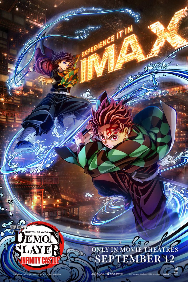 animetv_jp's tweet image. 【IMAX Visual】
Demon Slayer: Kimetsu no Yaiba Infinity Castle First Movie will be released in the US and Canada starting September 12! 🔥
▼ International Release Dates:
animetv-jp.net/news/demon-sla…