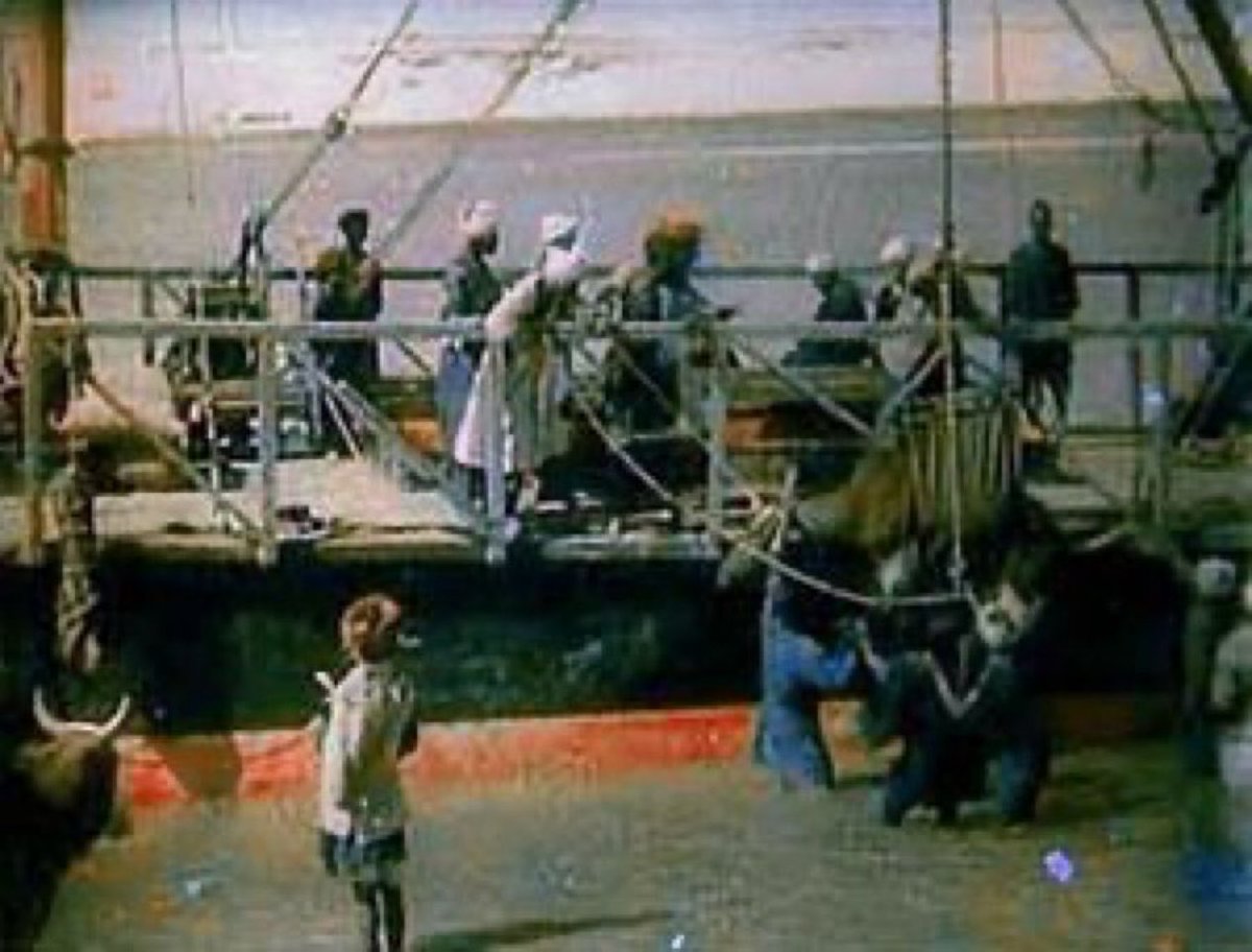 historycalendar's tweet image. Kinemacolor, the first successful color motion picture process, 1909.