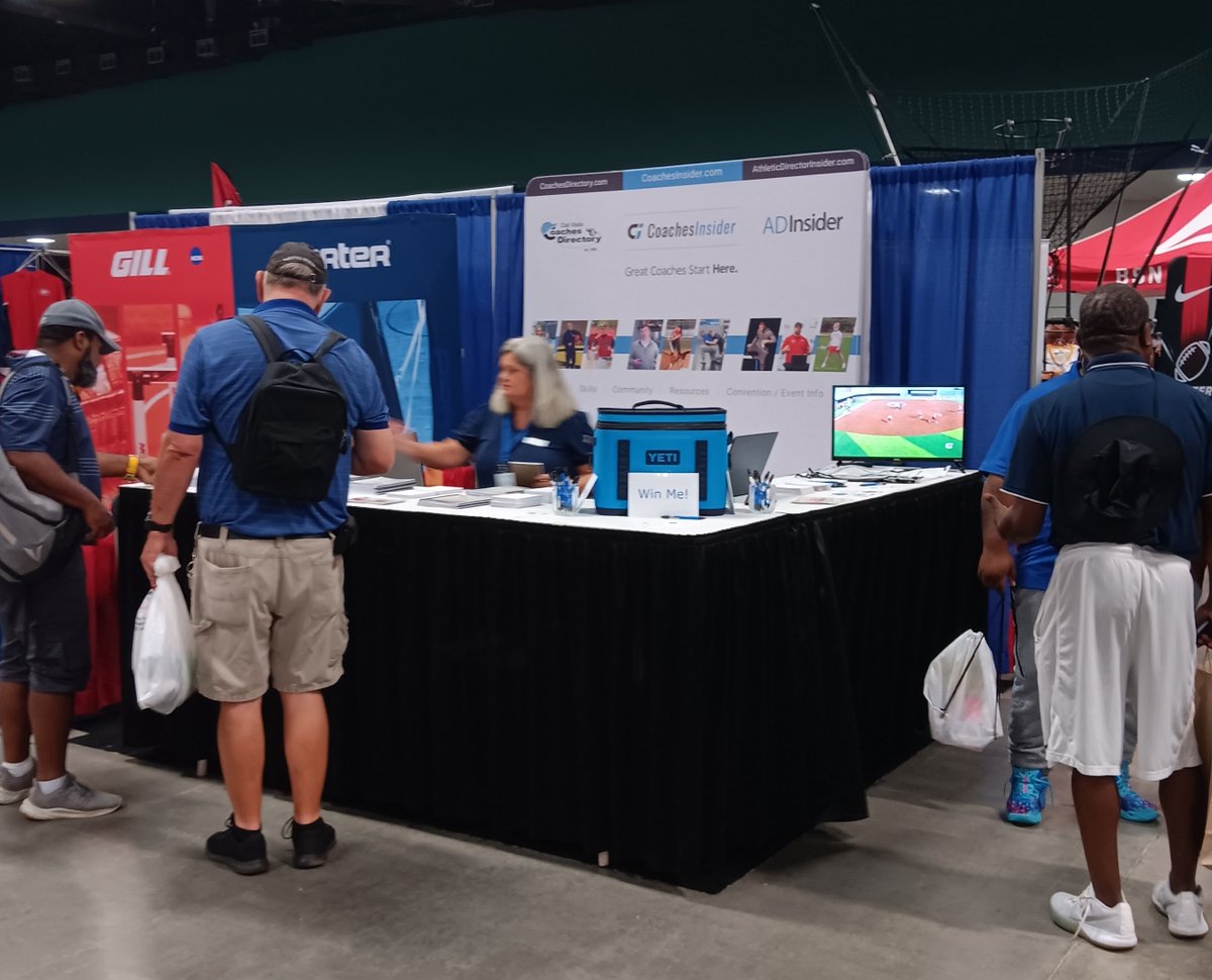 TXCcoachinsider's tweet image. We're at the 2025 NCCA (North Carolina Coaches Association) Clinic in Greensboro! 🙌
Thanks to all the Coaches and ADs who are stopping by and grabbing scratchpads, pens, notebooks, and updating the coaches directory!
STOP BY our Booth 1400 and enter to win a YETI Cooler! 🏆