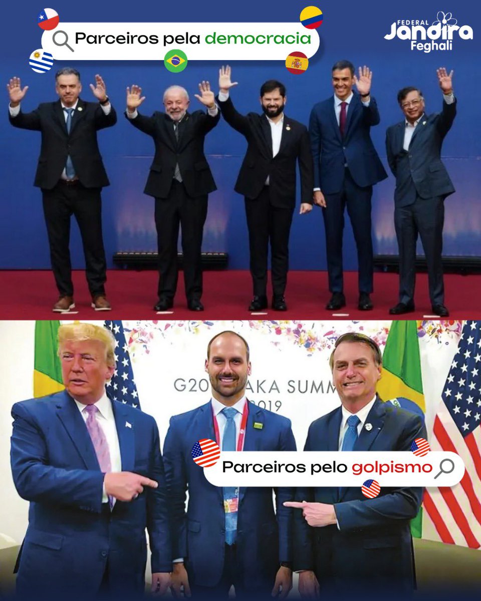 jandira_feghali's tweet image. O presidente @lulaoficial esteve hoje, em Santiago, numa reunião de cúpula com os presidentes Gabriel Boric (Chile), Yamandú Orsi (Uruguai), Gustado Petro (Colômbia) e Pedro Sánchez (Espanha) para afirmar: DEMOCRACIA SEMPRE. No encontro, reforçaram a crença no multilateralismo,…