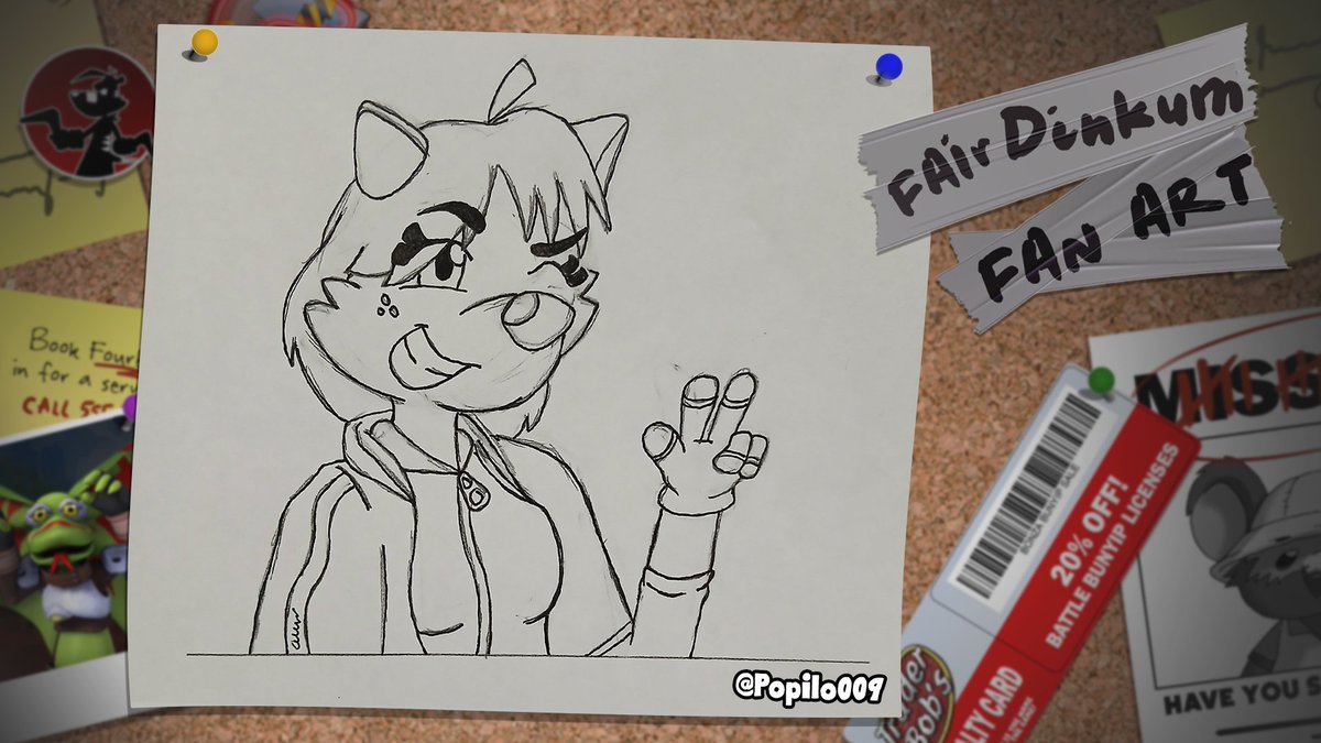 👋🐾 Check out this ripper #FairDinkumFanArt by <a href="/Popilo009/">Oliver 🐦</a>!

Shazza’s giving a cheeky wave and bringing all the charm — strewth, she’s lookin’ beaut! 😍🎨

We love seeing how much heart you all put into your TY the Tasmanian Tiger fan creations!

#TYtheTasmanianTiger #Shazza