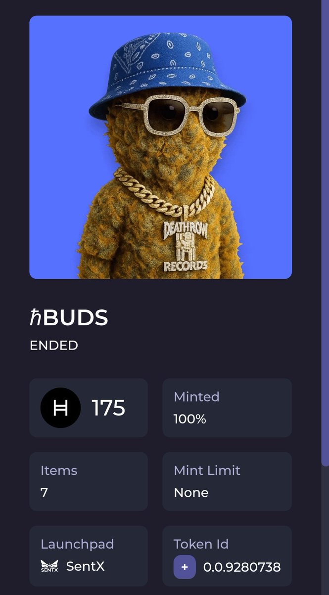 abdoulxw3's tweet photo. Leemon Bairy Cookies sold out in just a few minutes! 💨🔥
Y’all are seriously built different massive shoutout to the HBUDS fam.
More fire dropping next Monday @ 4:20pm EST on @SentX_io.
#SoldOut #HBUDS #420Culture #NFTs #Hedera https://t.co/rbSqZ3GPEP