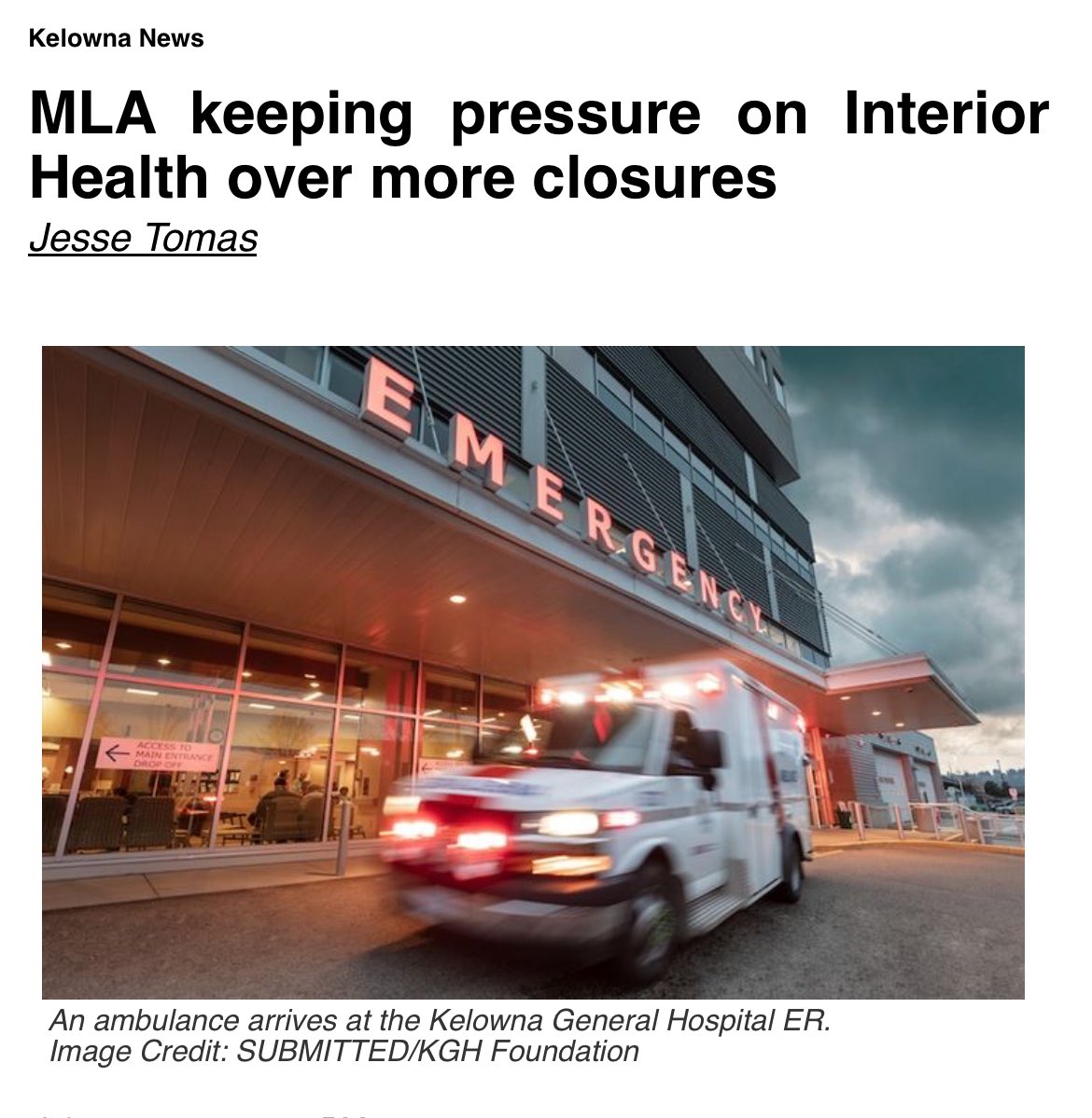 gavindew's tweet image. “A partial solution to the pediatric closure is in no way a total resolution of the major endemic problems that continue to plague Interior Health under the current leadership regime and under the current minister.”
infotel.ca/newsitem/mla-k…
#bcpoli
