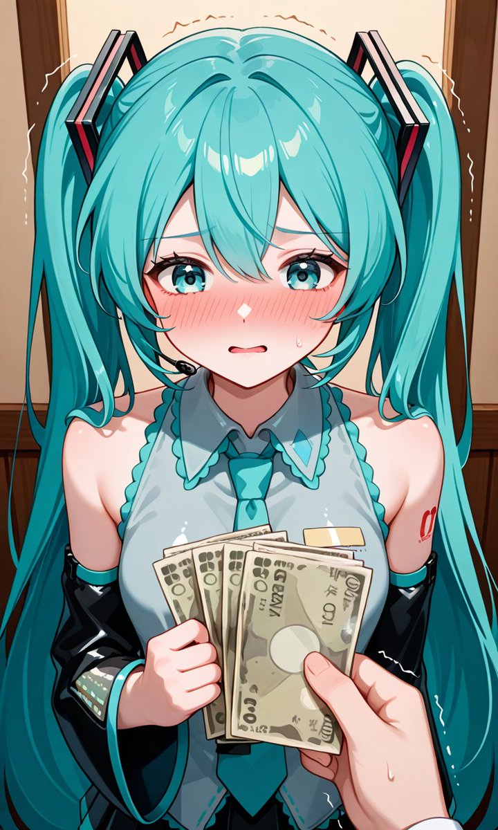 daily_mikuart's tweet photo. A Miku le está tentando el dinero 😏
#anime
#AIart
#hatsunemiku
#HatsuneMikuArt
#nsfw https://t.co/YxhxfiNVMI