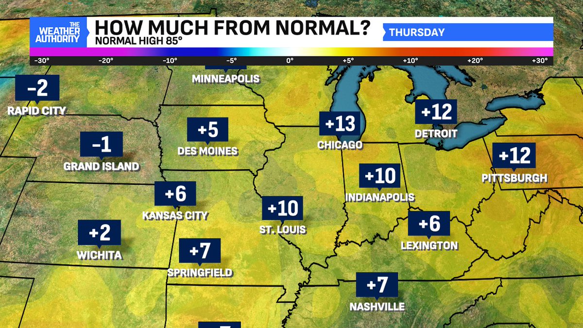 BrianWilkes59wx's tweet image. Take advantage of the brief break as the heat will return again this week. Temperatures and humidity will surge again starting Wed. The heat index by Thu afternoon could reach 100° along with the hottest high temp of the season #INwx