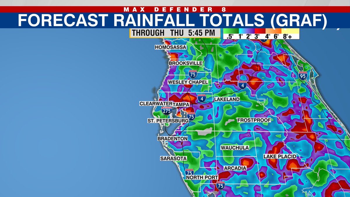WeatherProf's tweet image. After near record heat the past few days, some relief is coming, in the form of tropical downpours. Rain chances increasing to 60-70% Tuesday through Thursday.
A general 2-4 inches expected with pockets of heavier rain.