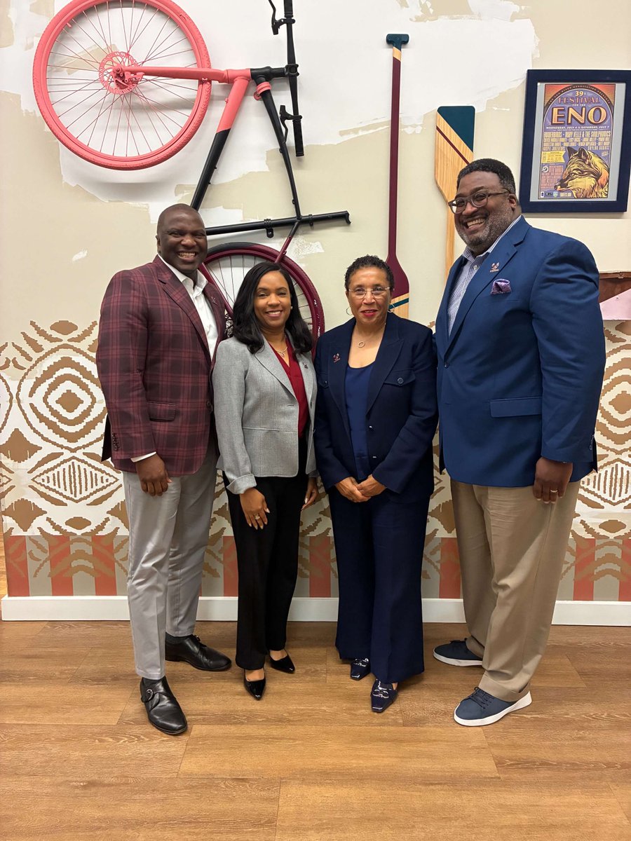 I am so excited about working with the newly elected officers of the NCCU Board of Trustees! Alumnus Courtney Crowder '00 has been elected chair, while Francesca Gary and Farad Ali were elected vice chair and secretary, respectively. Congratulations! #EagleinChief13 #WeAreNCCU