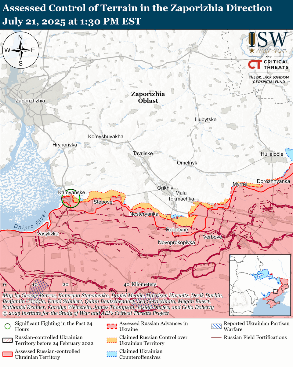TheStudyofWar's tweet image. NEW|Russian forces conducted a large-scale series of missile and drone strikes against Ukraine on the night of July 20 to 21 that included over 400 drones as Russia continues to launch significantly larger strike packages in June and July 2025 than in January to May 2025. (1/6)