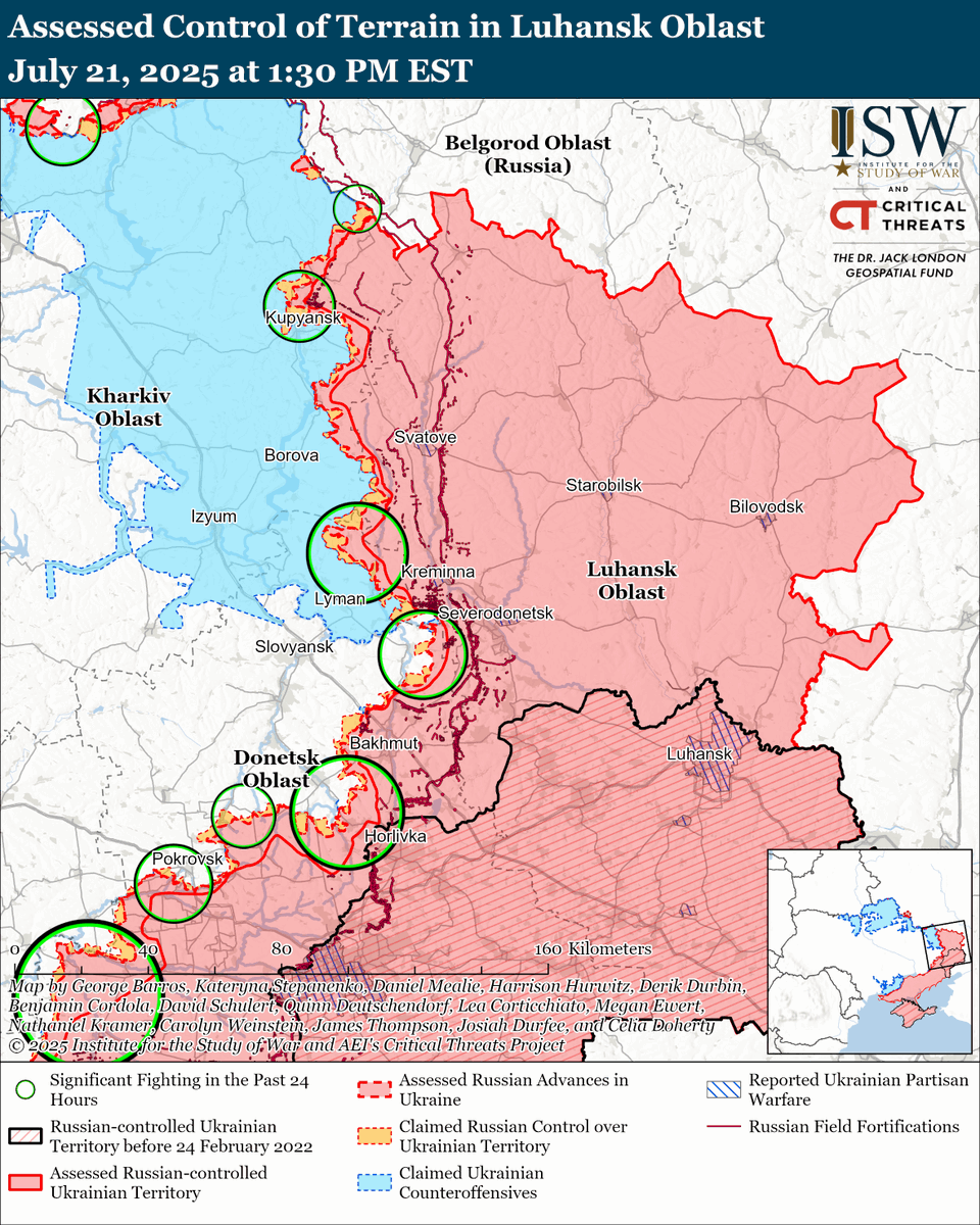TheStudyofWar's tweet image. NEW|Russian forces conducted a large-scale series of missile and drone strikes against Ukraine on the night of July 20 to 21 that included over 400 drones as Russia continues to launch significantly larger strike packages in June and July 2025 than in January to May 2025. (1/6)