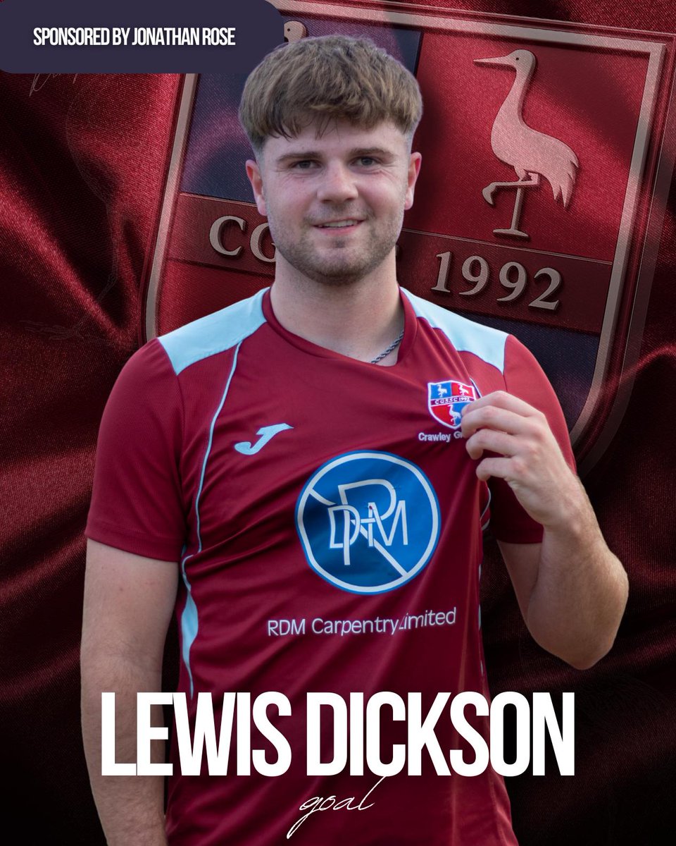Lewis Dickson another Crawley Green player since the age of 4. Lewis came back to the club last season playing in his favoured position at Center Half. Lewis is sponsored by Jonathan Rose. We look forward to seeing Jonathan at our games and thank him for his support