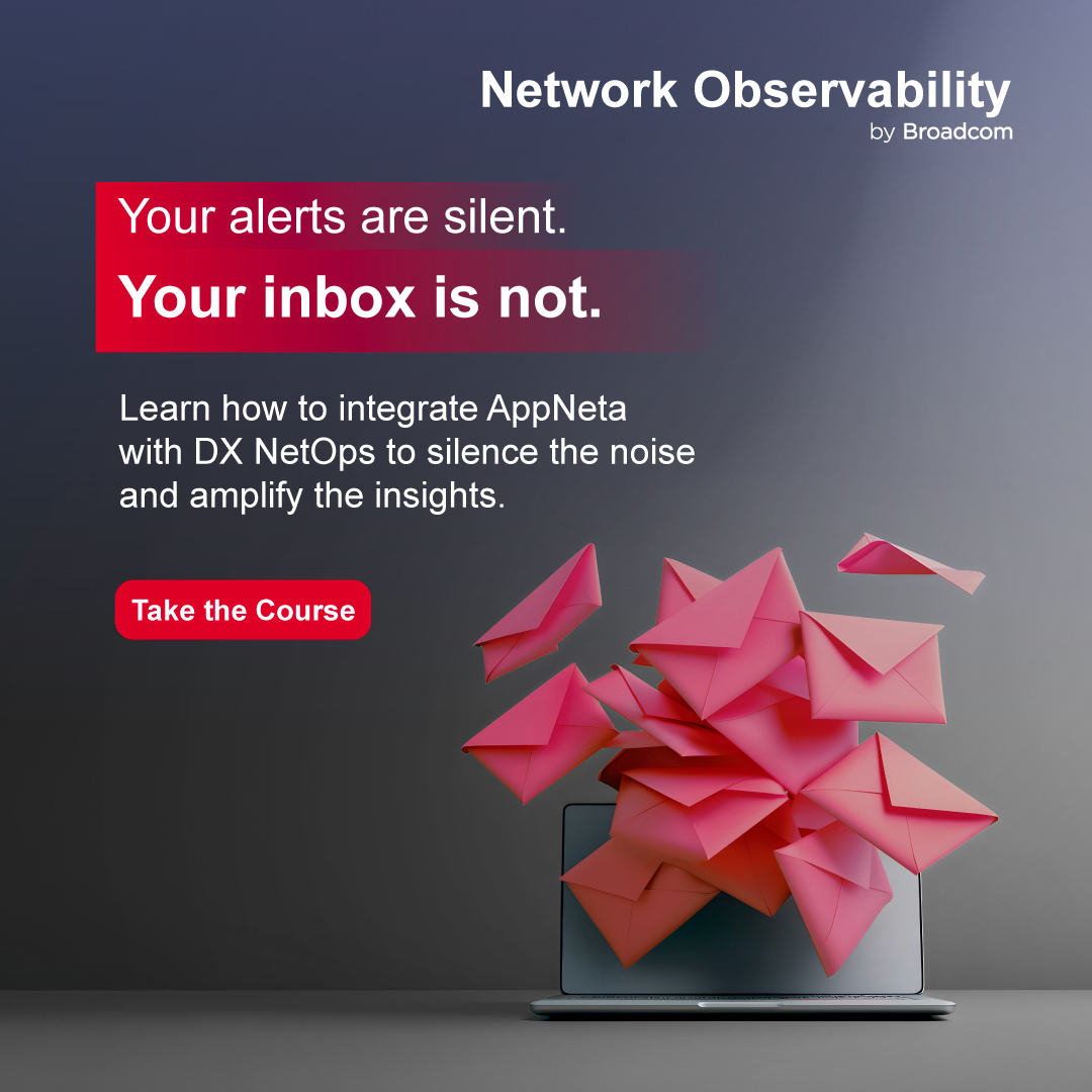 Your apps are in the cloud. Your team’s everywhere. Is your network keeping up?

DX NetOps + AppNeta = full visibility across your systems and third-party networks. No blind spots.

Try it now 👉 academy.broadcom.com/learning-paths…
