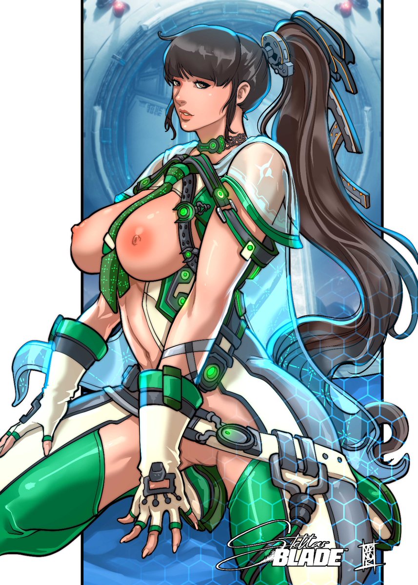 Eve naughty mode on 
.
#StellarBladePC #fanart #Eve