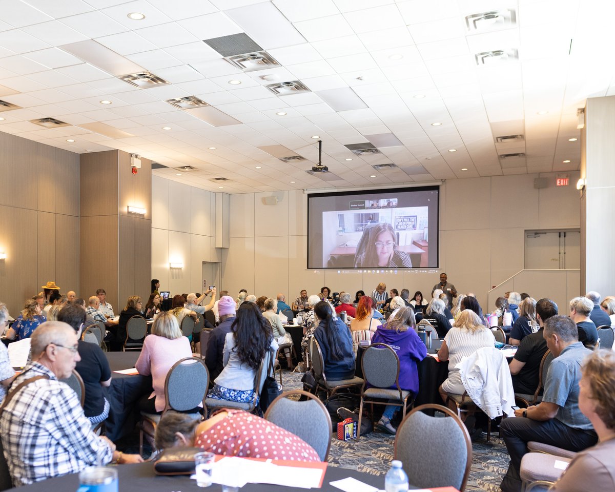 NUPGE's tweet image. We were proud to stand alongside allies from across Canada at the @OntarioHealthC Health Coalition's Shadow Summit in Huntsville, where we talked about privatization, Pharmacare, improving care standards, and protecting healthcare as a human right for everyone.