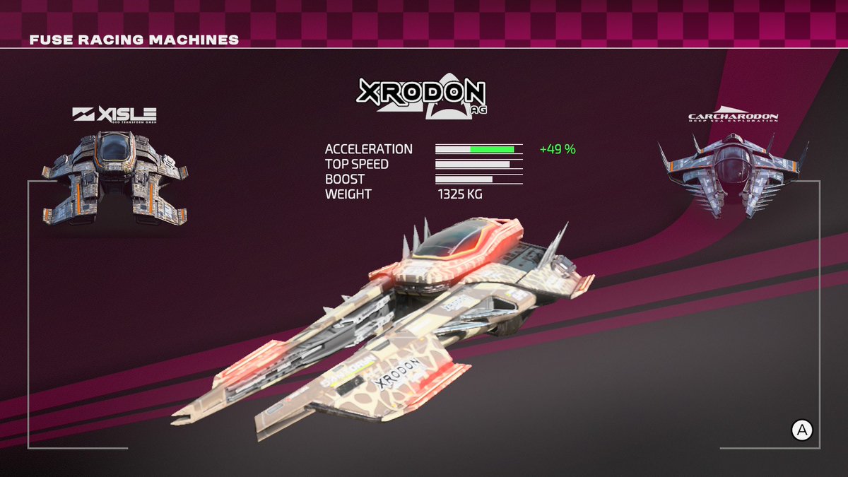 XISLE’s machine has always been my favorite design since Fast Racing Neo on Wii U. Now I get to make it look even cooler in Fast Fusion. Loving the game as expected, <a href="/ShinenGames/">Shin'en Multimedia</a>!