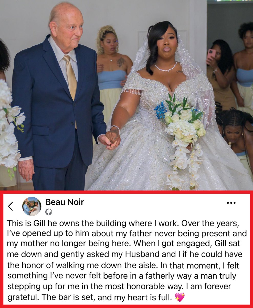Woman says her boss offered to walk her down the aisle after he found out she grew up without a father and her mother had passed 👏🏽💯