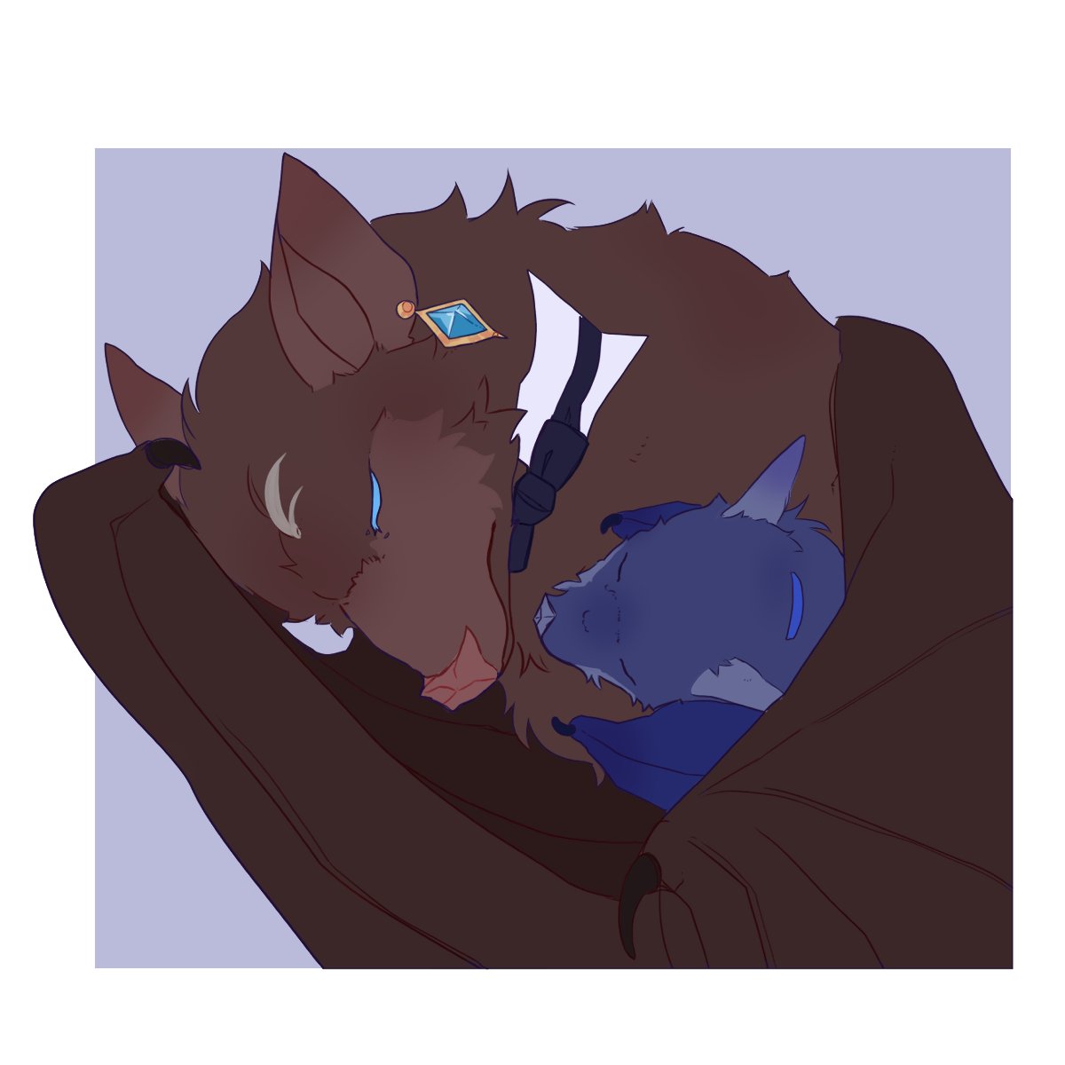 Gr_immi's tweet image. Quick little AU doodle since you all enjoyed vampire Caitlyn's little bat form. Caitlyn nuzzling since she was little and Mama Cassandra.
#arcane #caitvi #au #caitlyn #vampirecaitlyn #vi #cassandra #violet #doodle #vampire #werewolf #moonlightau