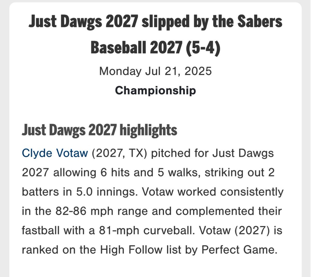 ClydeVotawJr's tweet image. Little bit of what happened today at the 2025 16U WWBA TEXAS STATE CHAMPIONSHIP @DustyHart @coachforbes_UNC @gainesbryant @jaxonsc @MasonDlucas @toddwhitting @matt_reida @coachschloss @rvaughnBAMA @KyleSimonds14 @jon24phillips @ShaneWedd @UTSABSB @trouty16 @lsubaseball @kschnall9…