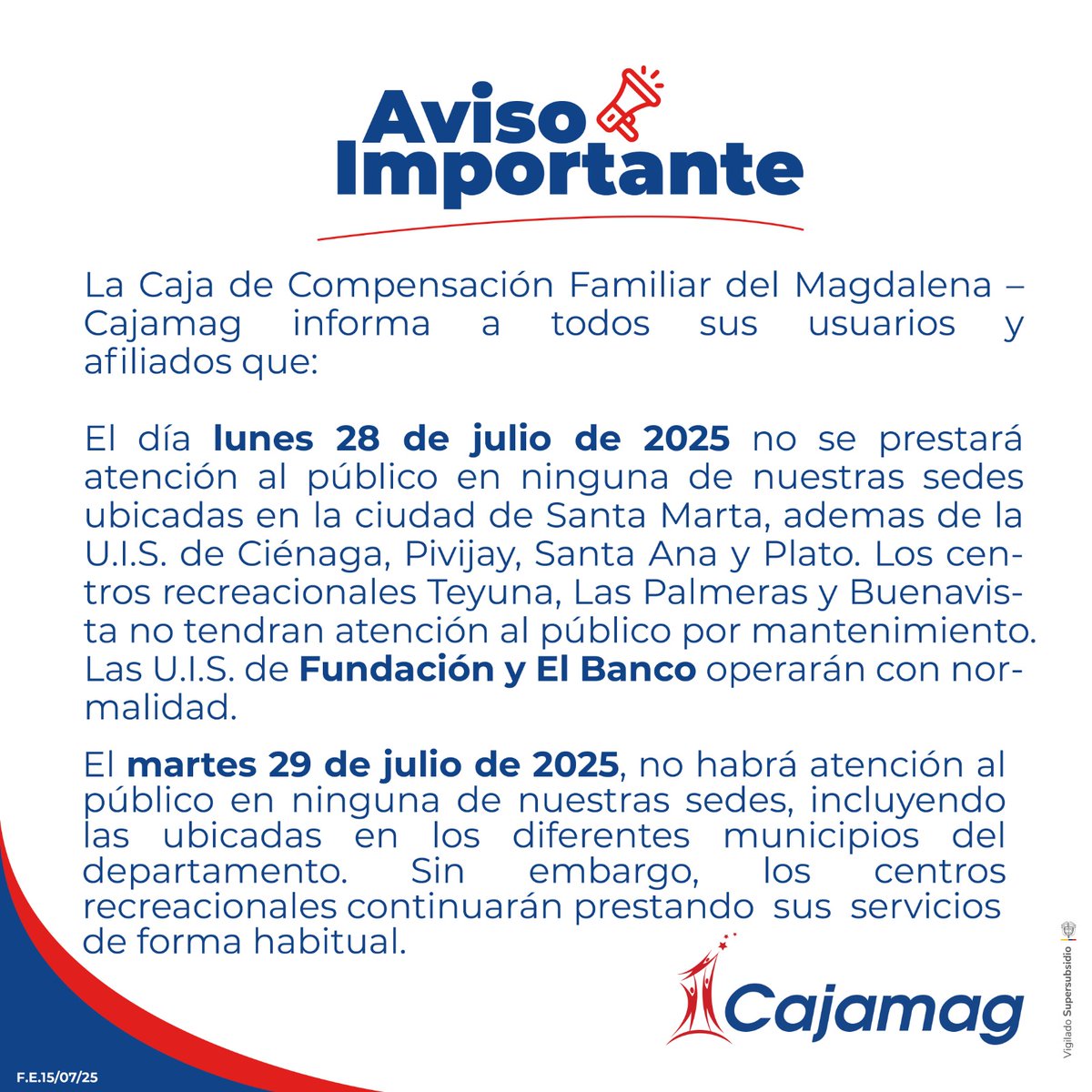 🔊 Aviso Importante