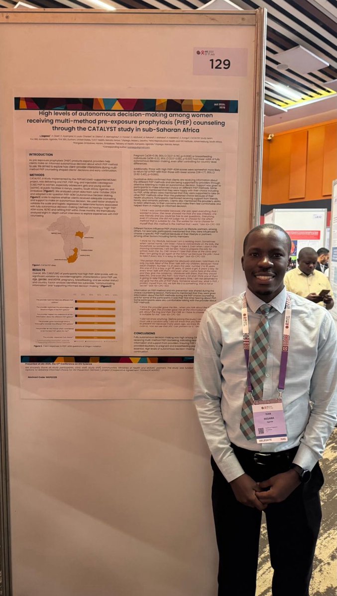 ivansegy47's tweet image. Extremely grateful to present our @MOSAICproj poster at #IAS2025 in Kigali! ✨
Conference highlights:
💉 WHO recommends LEN for PrEP
💊 MK-8527 monthly pill moves to Phase 3
💰 Protect #HIV funding
✊🏿 Advocates: “We will not be erased!”
See you in Rio 🇧🇷 for #AIDS2026!