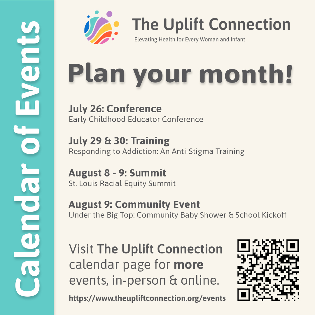 Visit The Uplift Connection Events Page to register for upcoming events.

theupliftconnection.org/events
