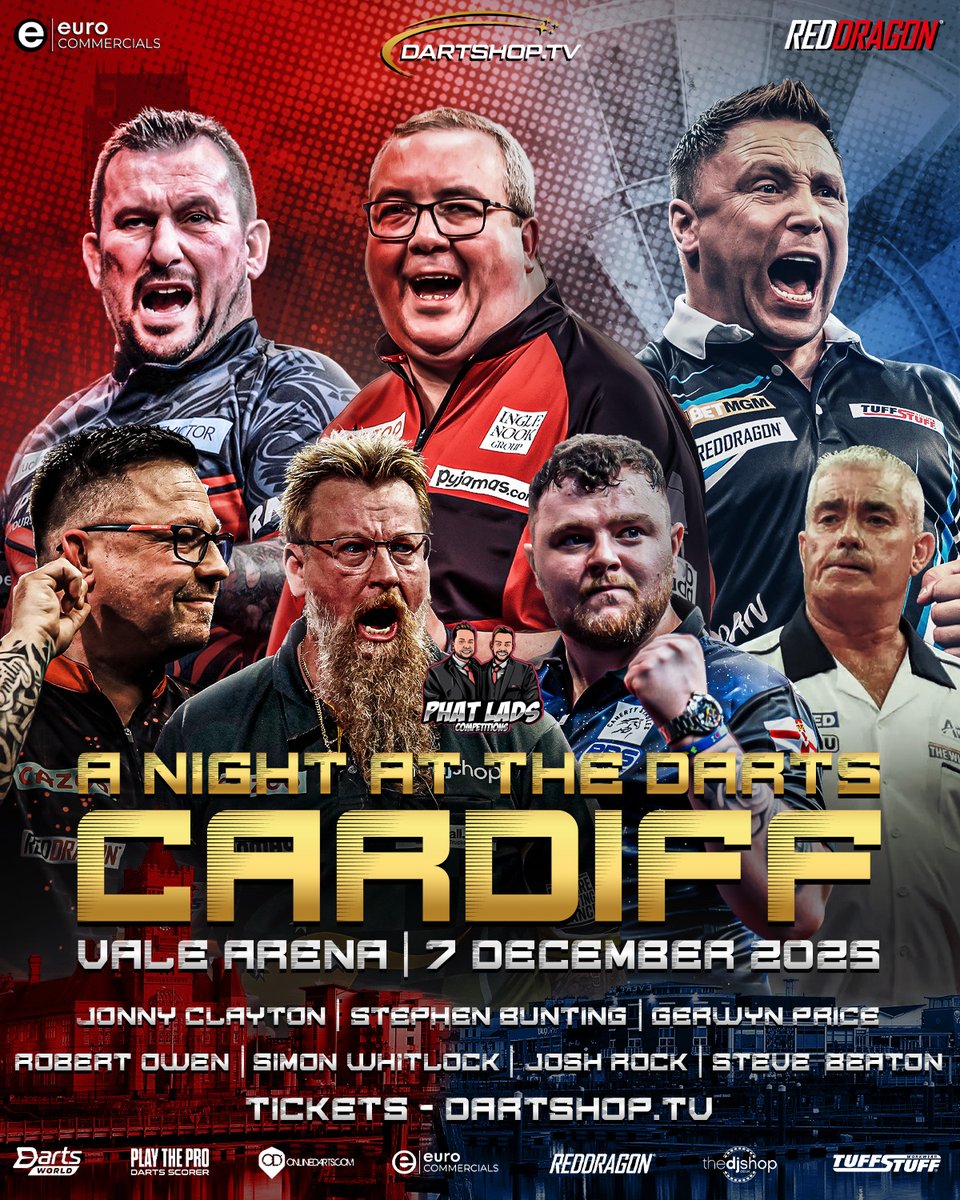 MDAevents's tweet image. 🪨Well done to Josh Rock in making round two at the World Matchplay this evening

Josh will be at Vale Arena in Cardiff this December, for A Night at the Darts.

Tickets are available here:

mdaevents.co.uk/product/a-nigh…