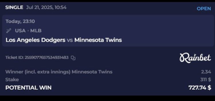 ayaonx's tweet image. Tryna double this $311 real quick, Minnesota Twins I know you got this