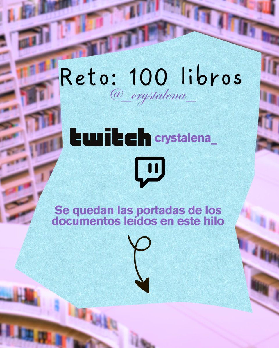 Para animarme más a hacer contenido y ser constante en mis streams :v 
Después de jugar estaré leyendo un rato para ustedes y así mantengo constancia en dos cosas que quiero pero no deben chocar ⋆˙⟡
En este hilo estaré dejando las portadas de los libros que estaré leyendo.