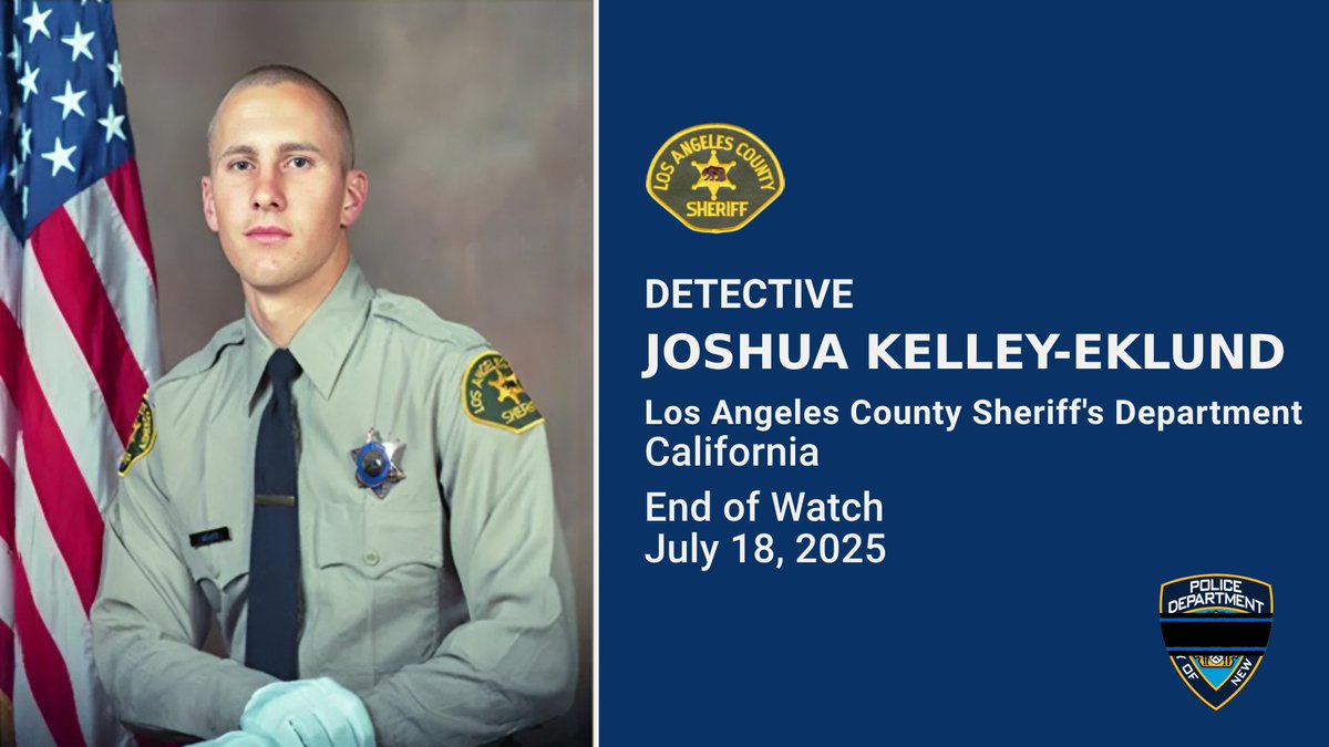 NYPDnews's tweet image. The NYPD stands shoulder-to-shoulder with the @LASDHQ as we mourn the loss of Detectives William Osborn, Victor Lemus, and Joshua Kelley-Eklund who were killed in an explosion. We offer our deepest condolences to their families and loved ones. #FidelisAdMortem.