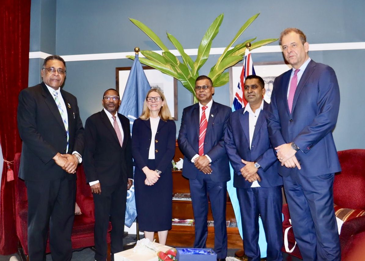 bimanprasad's tweet image. Productive breakfast meeting with World Bank Managing Director of Operations, Ms. Anna Bjerde, during her official visit to Fiji. We discussed development priorities, CWM health project, resilience building, and deepening our partnership to support Fiji’s growth. @WorldBank